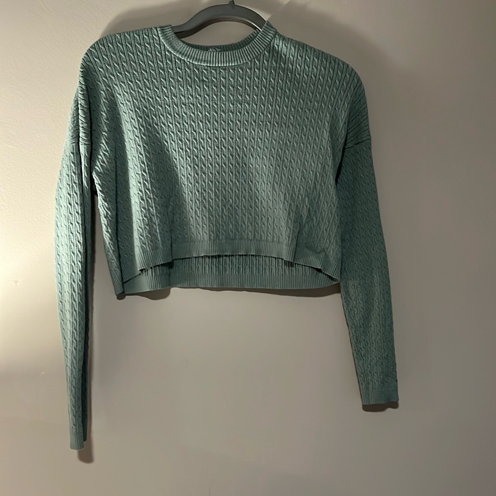 Sky and Sparrow green sweater